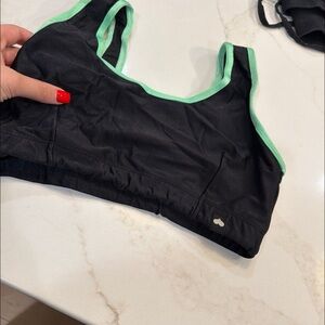 Booty by Brabants Black and Mint Sports Bra